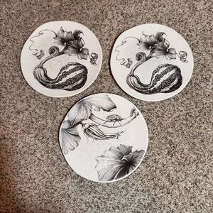 Laura Zindel for West Elm Gourd/Squash Blossom Set of 3 Plates